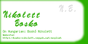 nikolett bosko business card